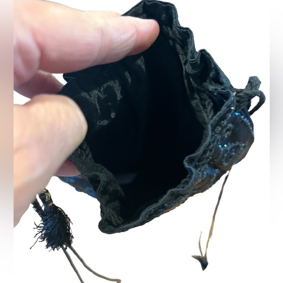 Satin Embroidered Pull String Bag - Picture 5 of 5